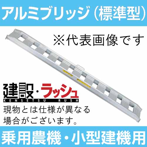 【日軽金アクト】アルミブリッジ標準型(アングルフックタイプ) 全長3000ｘ有効幅400(mm) 最大積載1.2t/セット(2本)[12-C10-40]